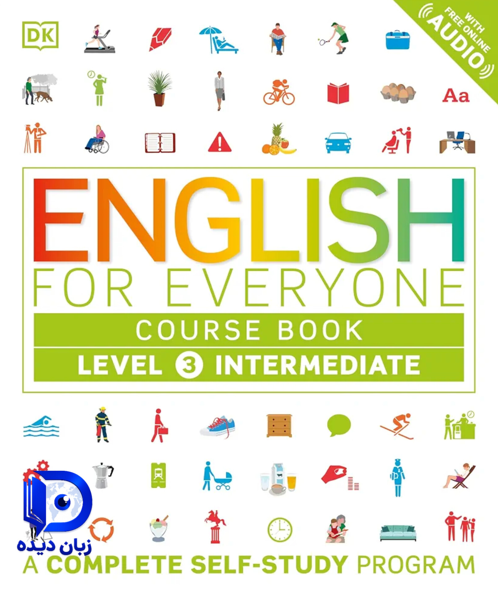 کتاب English for Everyone Level 3 Course Book + Practice Book ( چاپ رنگی ) کتاب انگلیش فوراوری وان سطح3