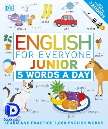کتاب English for Everyone Junior 5 Words A Dayکتاب انگلیش فوراوری وان جونیور 5 وردز